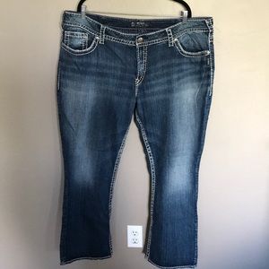 Silver Jeans Co medium wash, boot cut jeans.
